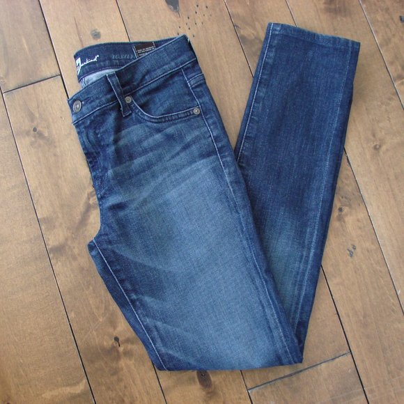 7 For All Mankind Jeans Roxanne Straight Leg Ankle Jeans Stretch Size 25 - Picture 2 of 13